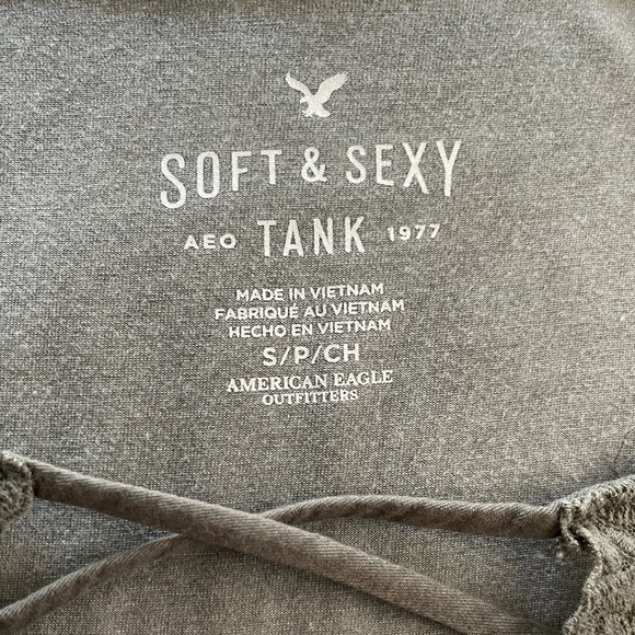 AEO GREEN LACE SOFT & SEXY TANK SZ S - Picture 5 of 5